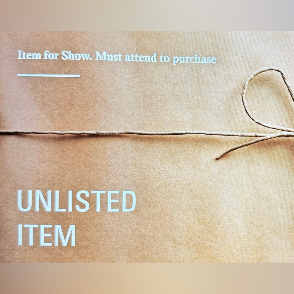 Item to be showcased during a live show.